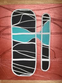 Influence, Mischtechnik auf Leinwand, 100x80 cm, 2017